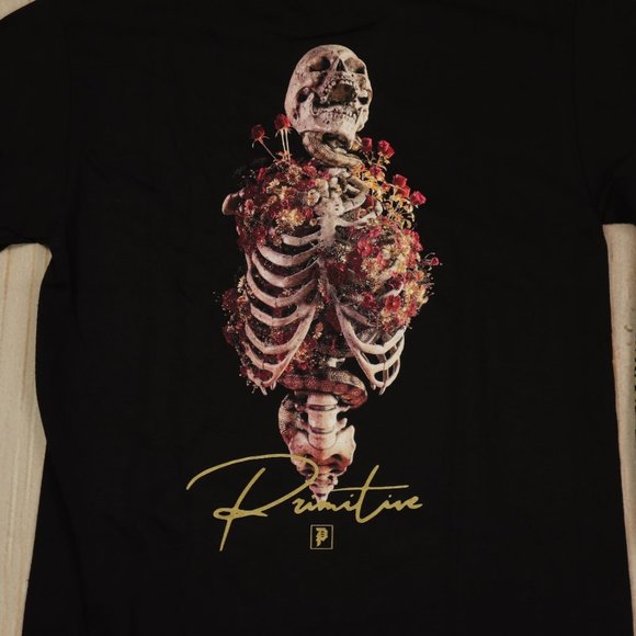 Primitive skateboard t-shirt small size in black / long sleeve graphic tee - Picture 3 of 6